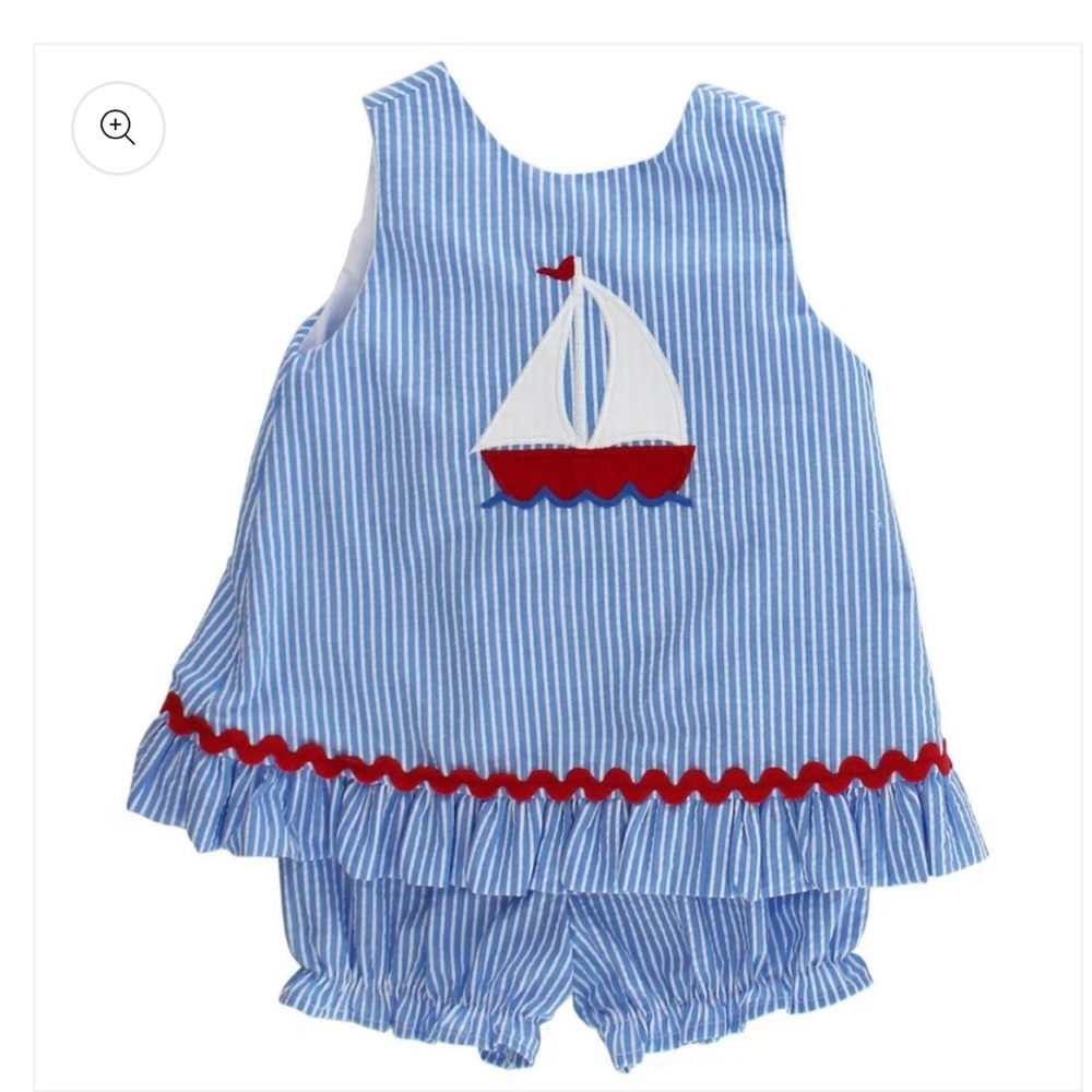 Bailey Boys Girls Bloomers Set - adorable with bow on back. Girls size 18 months